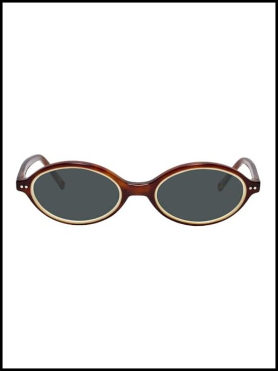 Accessories - Polarized UV400 Oval Acetate Sunglasses Retro